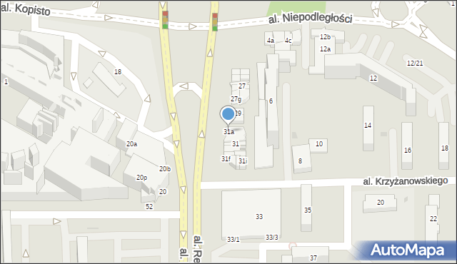 Rzeszów, Aleja Rejtana Tadeusza, 31a, mapa Rzeszów