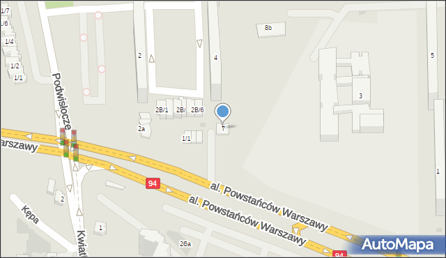 Rzeszów, Aleja Powstańców Warszawy, 7, mapa Rzeszów