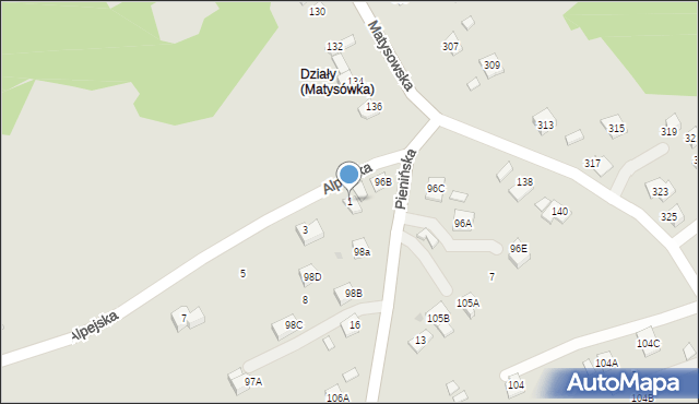 Rzeszów, Alpejska, 1, mapa Rzeszów