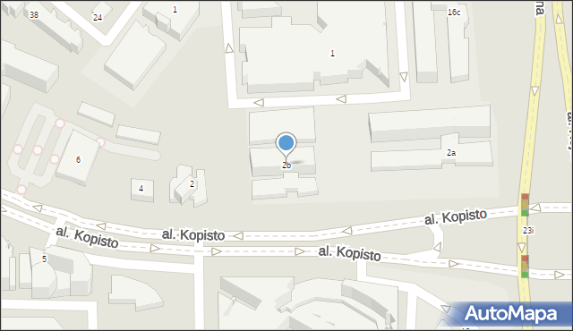 Rzeszów, Aleja Kopisto Wacława, mjr., 2b, mapa Rzeszów