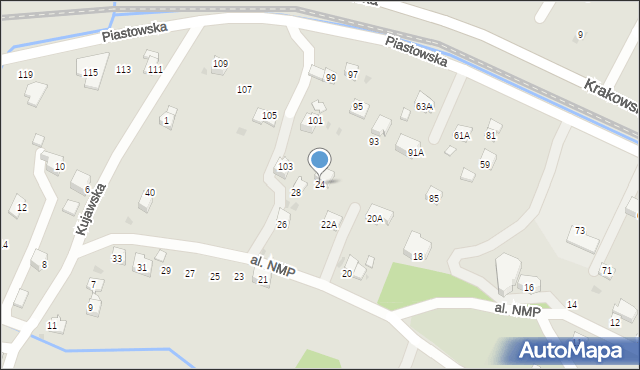 Sanok, Aleja Najświętszej Marii Panny, 24, mapa Sanok