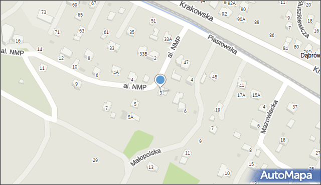 Sanok, Aleja Najświętszej Marii Panny, 3, mapa Sanok