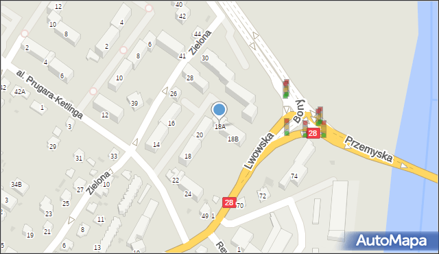 Sanok, Aleja Prugara-Ketlinga Bronisława, gen., 18A, mapa Sanok