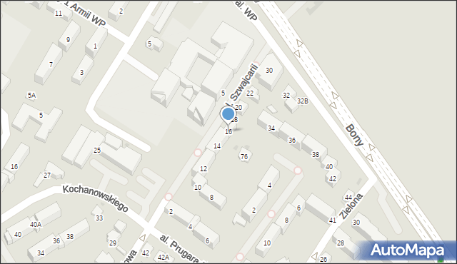 Sanok, Aleja Szwajcarii, 16, mapa Sanok