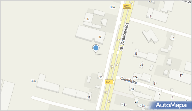 Sękocin Nowy, Aleja Krakowska, 34a, mapa Sękocin Nowy