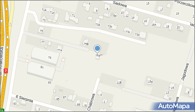 Sękocin Nowy, Aleja Krakowska, 77d, mapa Sękocin Nowy