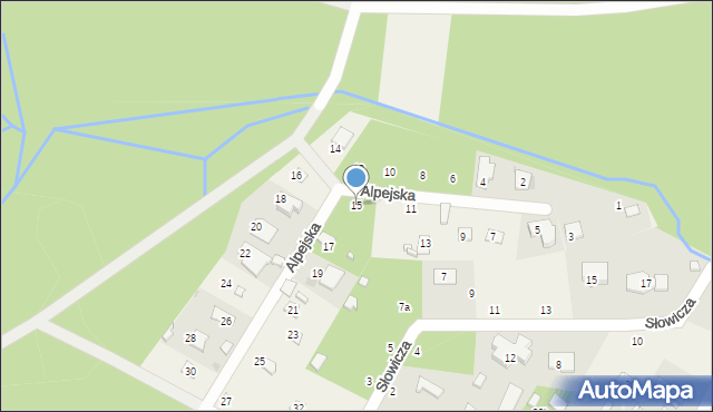 Sękocin Stary, Alpejska, 15, mapa Sękocin Stary