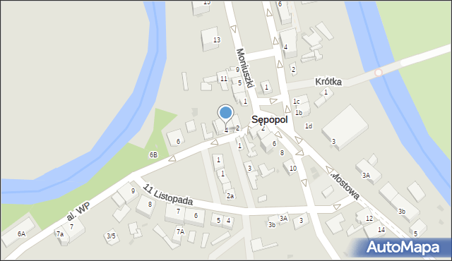 Sępopol, Aleja Wojska Polskiego, 4, mapa Sępopol