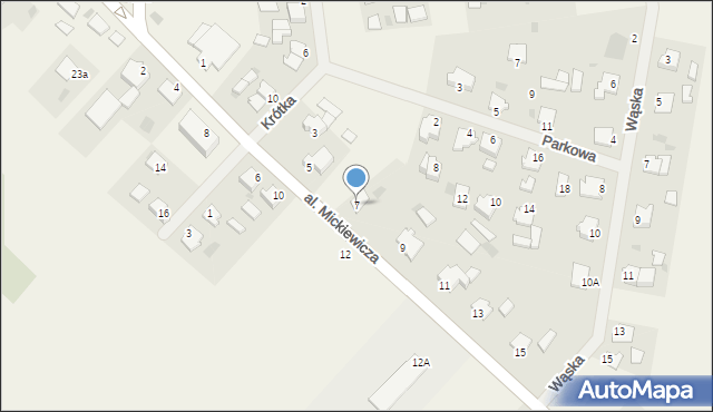 Serock, Aleja Mickiewicza Adama, 7, mapa Serock