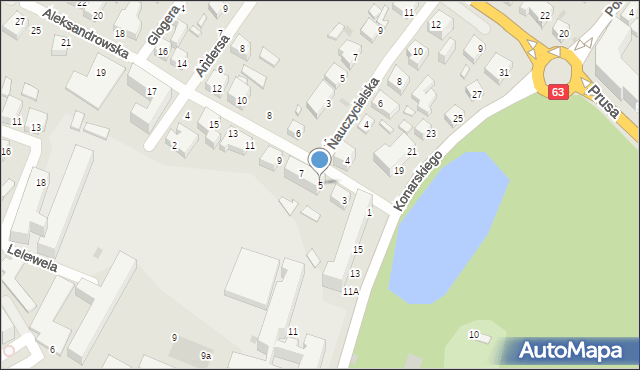 Siedlce, Aleksandrowska, 5, mapa Siedlce