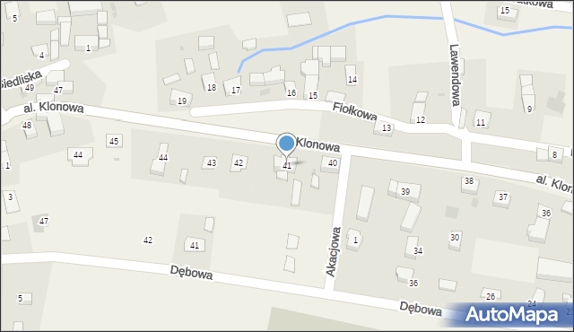 Siedliska, Aleja Klonowa, 41, mapa Siedliska