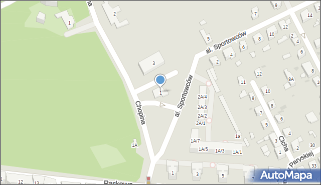 Siemianowice Śląskie, Aleja Sportowców, 1, mapa Siemianowice Śląskie