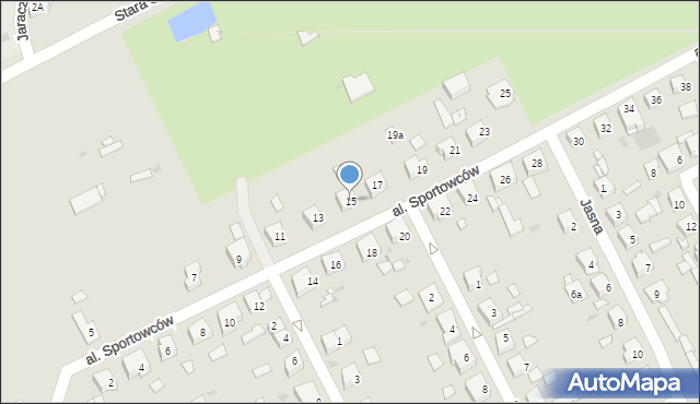 Siemianowice Śląskie, Aleja Sportowców, 15, mapa Siemianowice Śląskie