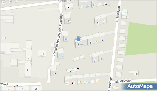 Siemianowice Śląskie, Aleja Młodych, 7, mapa Siemianowice Śląskie