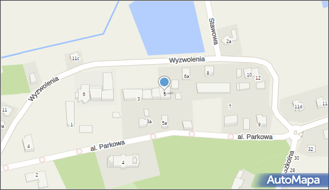 Sieraków Śląski, Aleja Parkowa, 5, mapa Sieraków Śląski