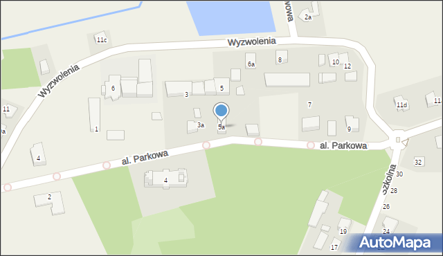 Sieraków Śląski, Aleja Parkowa, 5a, mapa Sieraków Śląski