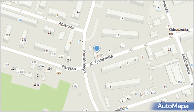 Skarżysko-Kamienna, Aleja Tysiąclecia, 3, mapa Skarżysko-Kamienna