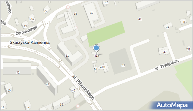 Skarżysko-Kamienna, Aleja Tysiąclecia, 41a, mapa Skarżysko-Kamienna