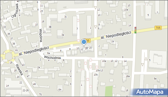 Skierniewice, Aleja Niepodległości, 14, mapa Skierniewic
