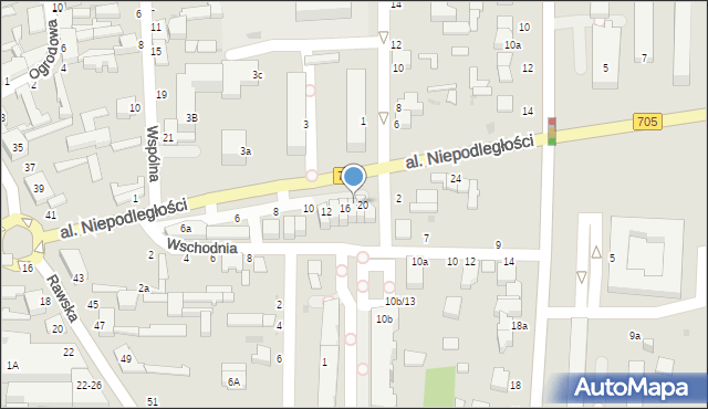 Skierniewice, Aleja Niepodległości, 18, mapa Skierniewic
