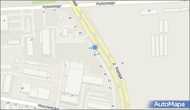 Skierniewice, Aleja Rataja Macieja, 61, mapa Skierniewic