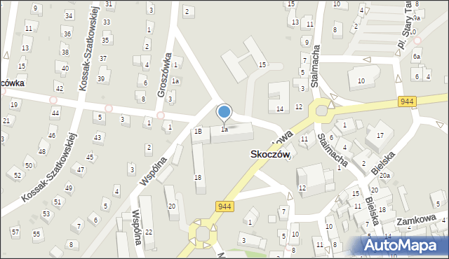 Skoczów, Aleja Jana Pawła II, 1a, mapa Skoczów