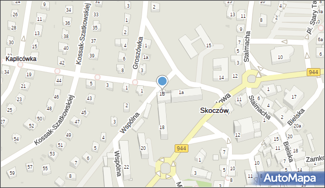Skoczów, Aleja Jana Pawła II, 1B, mapa Skoczów