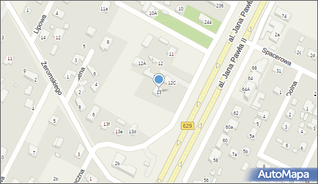 Słupno, Aleja Jana Pawła II, 13, mapa Słupno