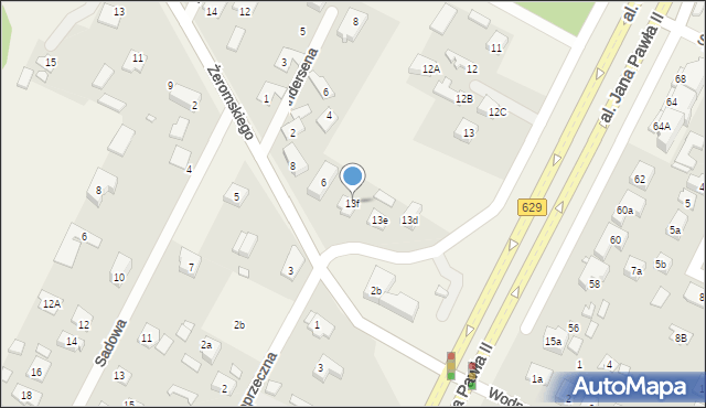 Słupno, Aleja Jana Pawła II, 13f, mapa Słupno