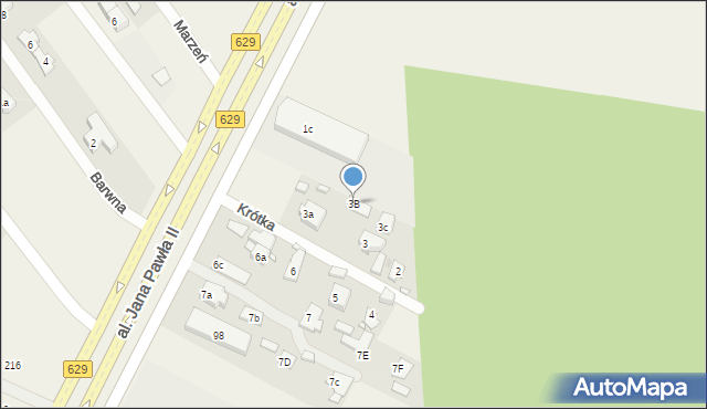 Słupno, Aleja Jana Pawła II, 3B, mapa Słupno