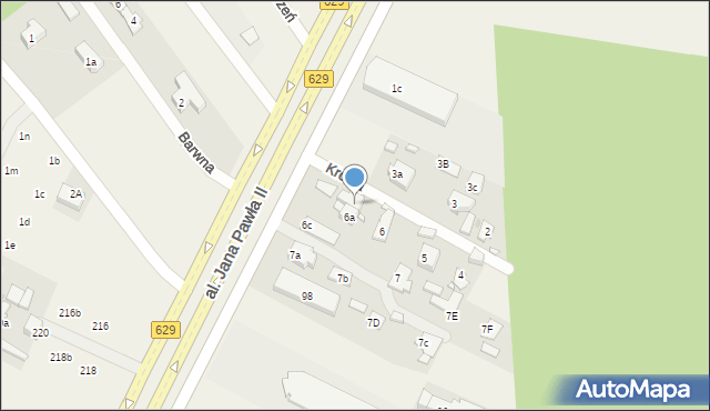Słupno, Aleja Jana Pawła II, 6b, mapa Słupno