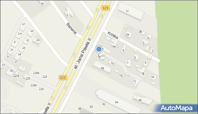 Słupno, Aleja Jana Pawła II, 7a, mapa Słupno