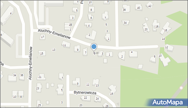 Słupsk, Aluchny-Emelianow Marty, 5, mapa Słupska