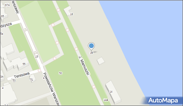 Sopot, Aleja Mamuszki Franciszka, 16, mapa Sopotu