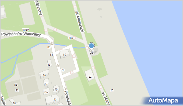 Sopot, Aleja Mamuszki Franciszka, 22, mapa Sopotu