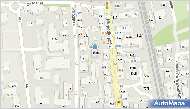 Sopot, Aleja Niepodległości, 804a, mapa Sopotu
