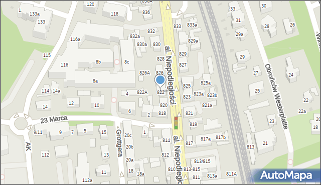 Sopot, Aleja Niepodległości, 822, mapa Sopotu