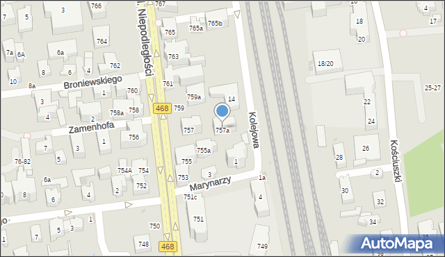 Sopot, Aleja Niepodległości, 757a, mapa Sopotu