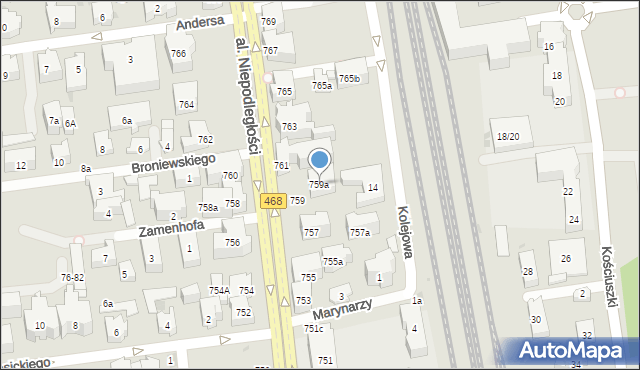 Sopot, Aleja Niepodległości, 759a, mapa Sopotu