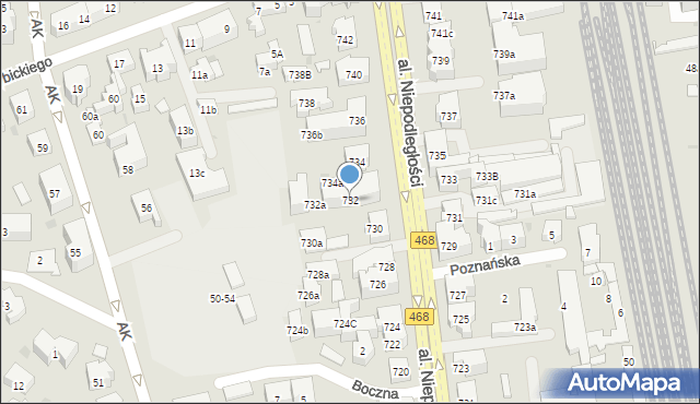Sopot, Aleja Niepodległości, 732, mapa Sopotu
