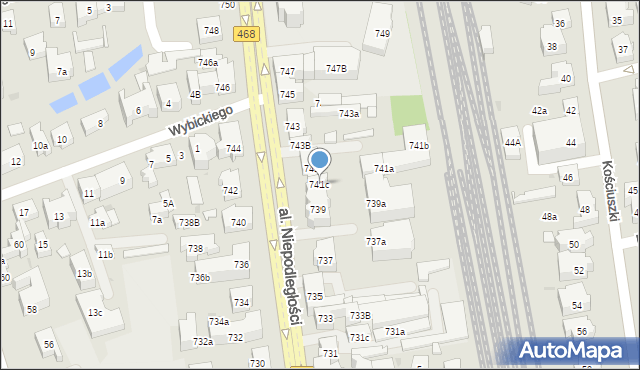 Sopot, Aleja Niepodległości, 741c, mapa Sopotu