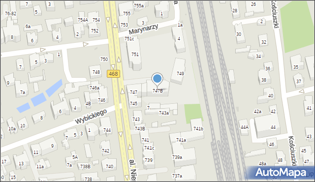 Sopot, Aleja Niepodległości, 747B, mapa Sopotu