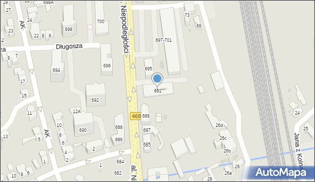 Sopot, Aleja Niepodległości, 691, mapa Sopotu