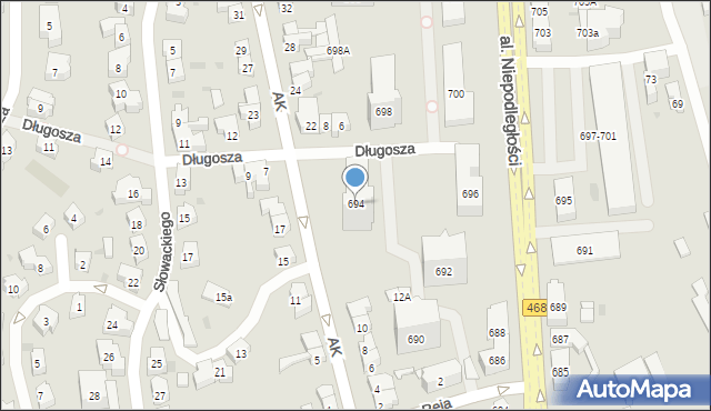 Sopot, Aleja Niepodległości, 694, mapa Sopotu