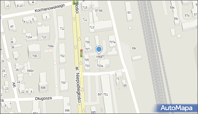 Sopot, Aleja Niepodległości, 705A, mapa Sopotu