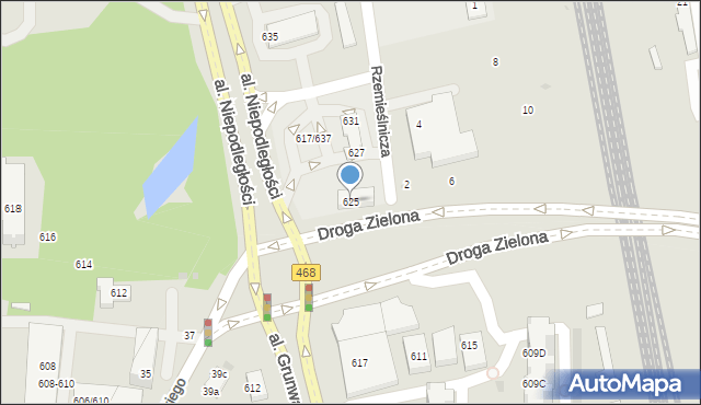 Sopot, Aleja Niepodległości, 625, mapa Sopotu