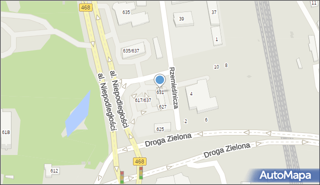 Sopot, Aleja Niepodległości, 631, mapa Sopotu