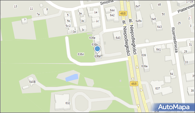 Sopot, Aleja Niepodległości, 636a, mapa Sopotu