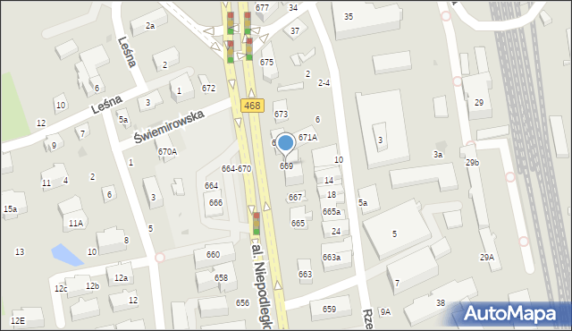 Sopot, Aleja Niepodległości, 669, mapa Sopotu