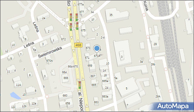 Sopot, Aleja Niepodległości, 671A, mapa Sopotu